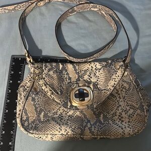 B. Makowsky Snake Print Shoulder Bag